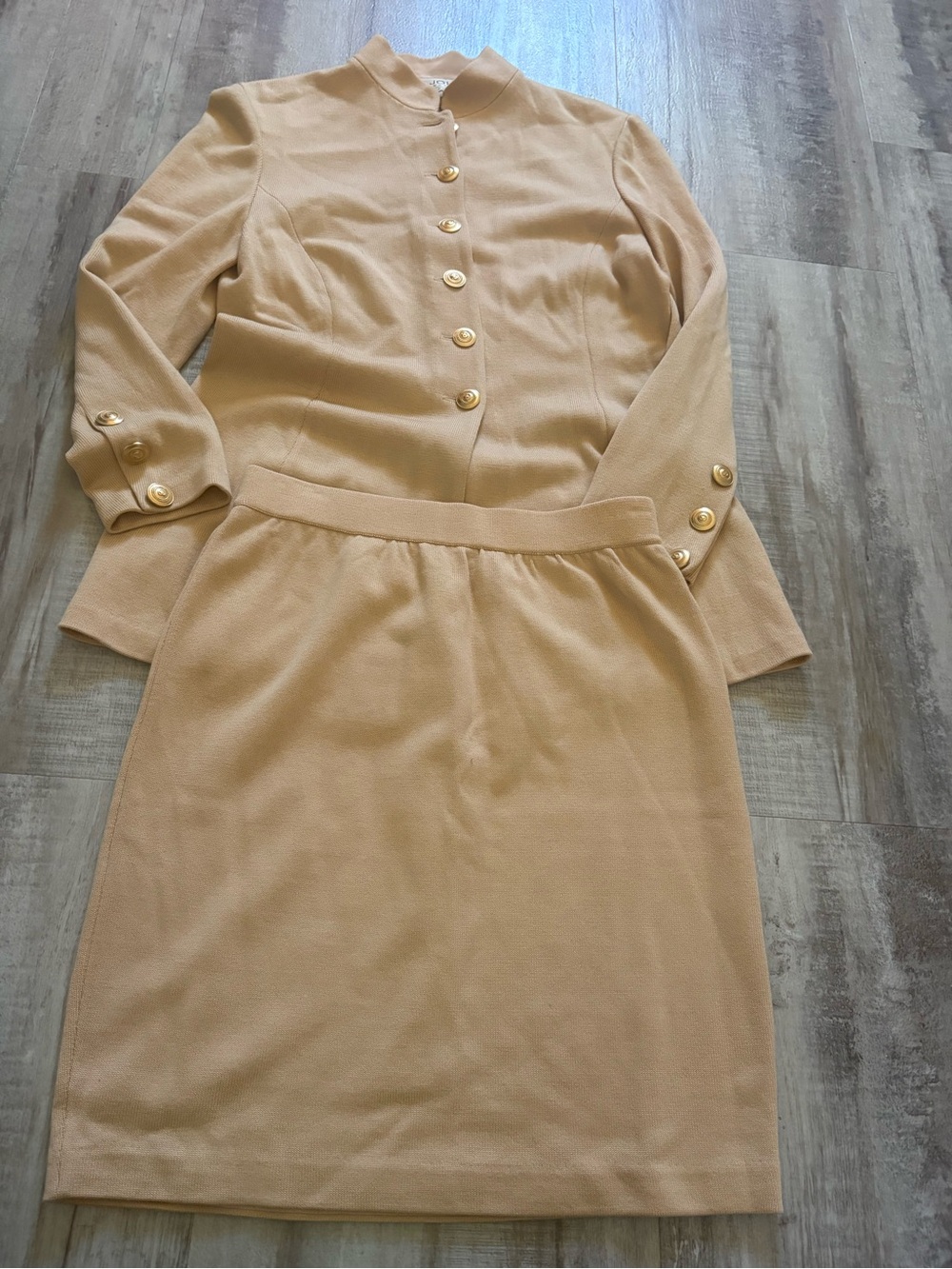 St. John Collection by Marie Gray Tan Skirt Set 8